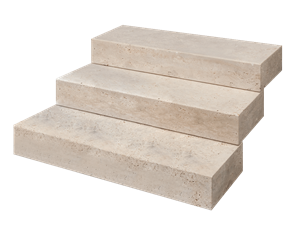 Blockstufen Travertin Medium Select freigestellt